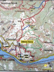 mapa turistických stezek v okolí Svaté Heleny